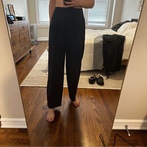 NWOT Iris & Ink Navy Blue Striped Wool Trousers